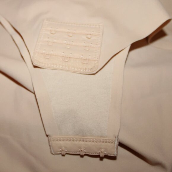 Nude Body Briefer Beige Bodysuit 3XL Adjustable Straps & Hook Eye Crotch Closure - Picture 7 of 8